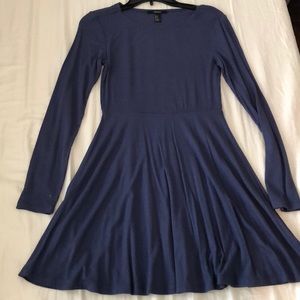 Forever 21 Purple Ribbed Skater Dress